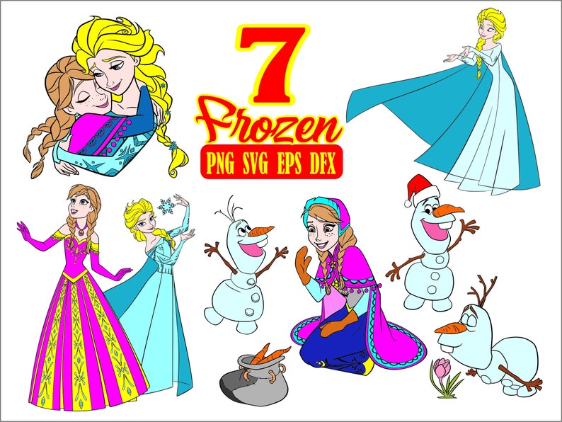 Download Frozen svg file vector decal for cricut clipart bundle digital | Etsy