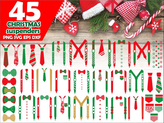 Download Free Christmas Suspender Svg File Christmas Jumper Svg Bow Tie Svg Etsy SVG DXF Cut File
