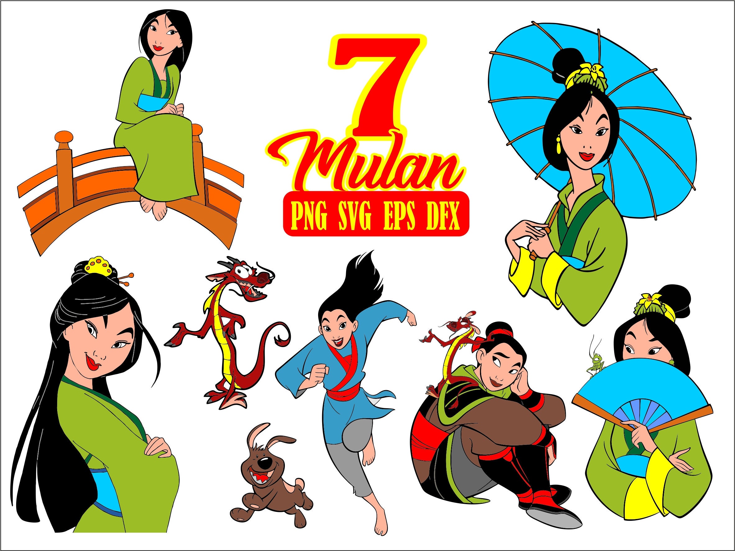 Download Disney Svg Files Mulan Svg File Vector Decal For Cricut Clipart Bundle Digital Download Silhouette Vinyl