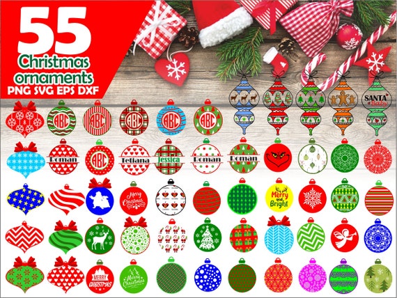 Download Christmas Ornaments Svg Files Window Decal Christmas Balls Etsy