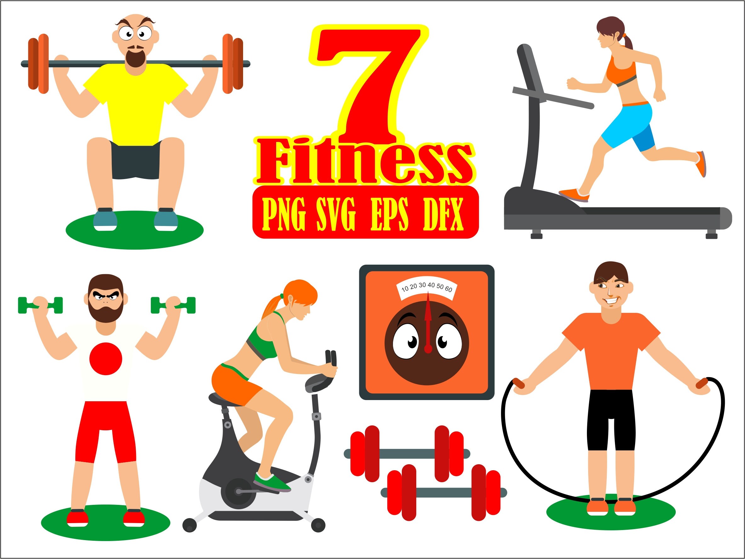 Download Fitness Svg File Workout Vector Decal For Cricut Clipart Bundle Digital Download Silhouette Vinyl Stickers Monogram
