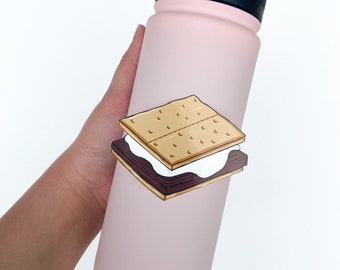Smores Sticker Laptop Water Bottle Decal Vinyl Nature Camping