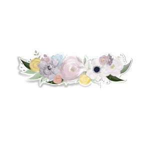 Acuarela flor pegatina Floral portátil botella de agua vinilo
