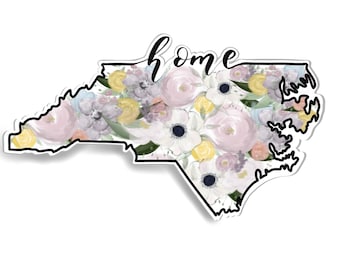 North Carolina Home Sticker Laptop Water Bottle Decal Vinilo