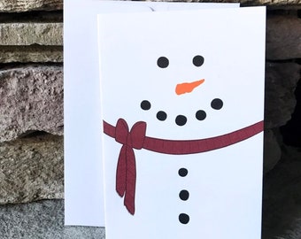 Christmas Card Snowman Holiday Christmas Greeting Card