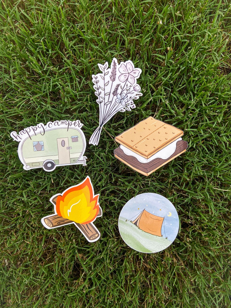 Campfire Sticker Laptop Water Bottle Decal Vinyl Nature Camping - Etsy
