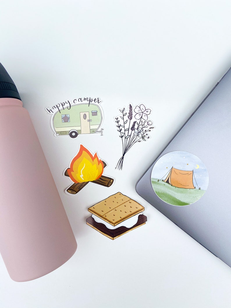 Campfire Sticker Laptop Water Bottle Decal Vinyl Nature Camping - Etsy