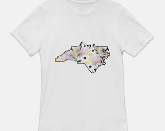 North Carolina Home Shirt State Flower Unisex Bella Canvas Camiseta suave