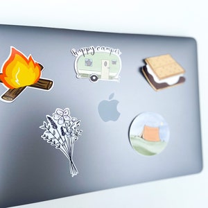 Campfire Sticker Laptop Water Bottle Decal Vinyl Nature Camping - Etsy