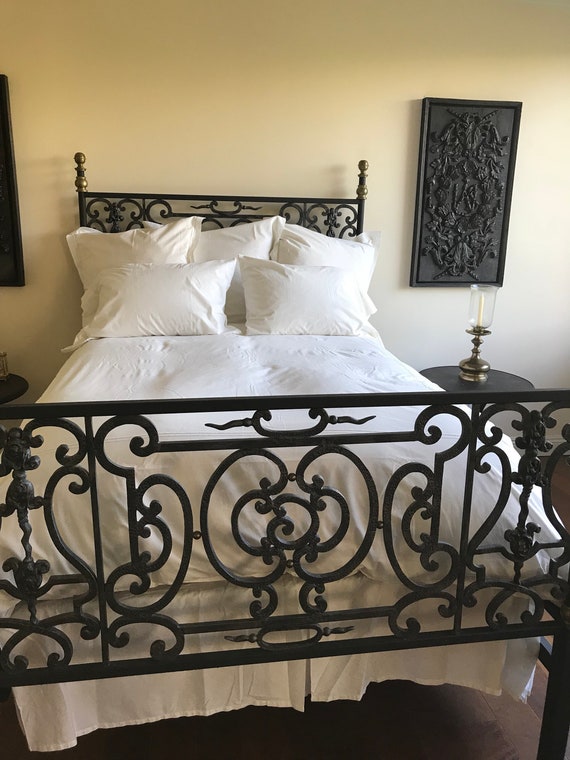 Rare And Gorgeous Ralph Lauren Queen Size Cast Iron Brass Rare And Gorgeous Ralph Lauren Queen, Cast Iron Bed Frame Queen Size