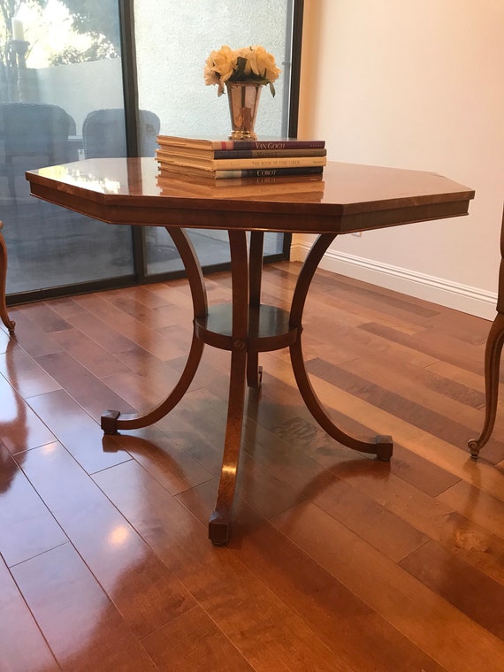 Beautiful Rosewood Octagon Shaped Kitchen Accent Table Etsy