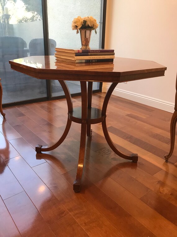 Beautiful Rosewood Octagon Shaped Kitchen Accent Table Etsy