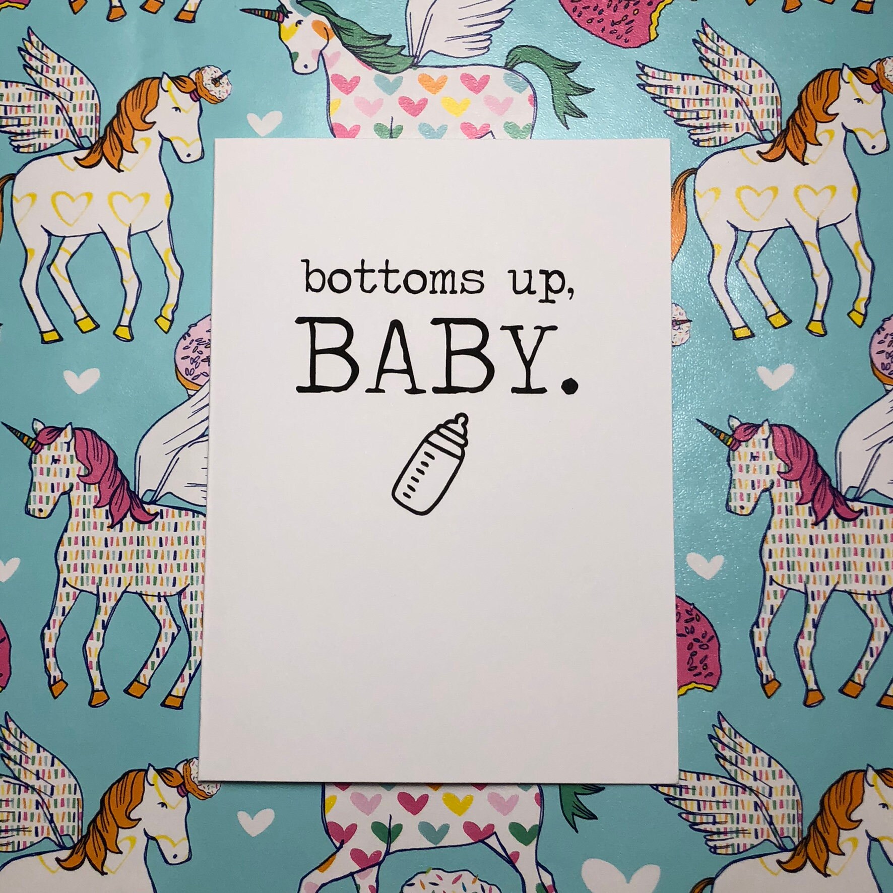 Bottoms up BABY. Etsy