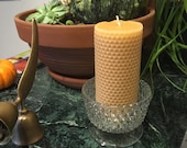 Holiday Citronella Scented 6 inch Honey Comb Pattern  Sented Bees Wax Pillar Candle (Honey Comb Pattern) holder not included.