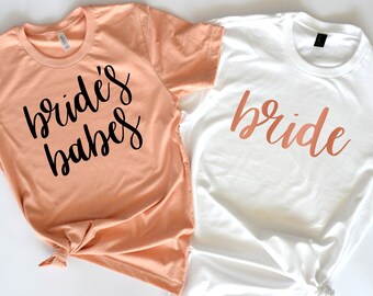 Brides Babes Shirt, Babe of Honor Shirt, Plus Size Bridesmaid, Bachelorette Party Shirts, Brides Babes Tank Top, Bridesmaid Shirt, 5XL, 6XL