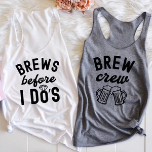 Brew Crew, Brews Before I do's, Brewery Bachelorette, Beer Tasting, Bachelorette Shirts, Bridal Party Shirts, Brewery Shirts, Craft Beer Tee