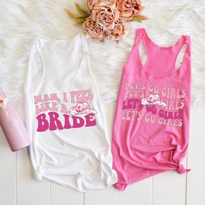 Nashville Bachelorette Shirts, Country Bachelorette Party Shirts, Cowgirl Bachelorette Shirt, Man I Feel Like A Bride, Retro, Funny Bach Tee