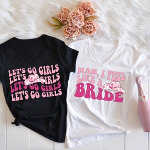 Nashville Bachelorette Shirts, Country Bachelorette Party Shirts, Cowgirl Bachelorette Shirt, Man I Feel Like A Bride, Retro, Funny Bach Tee