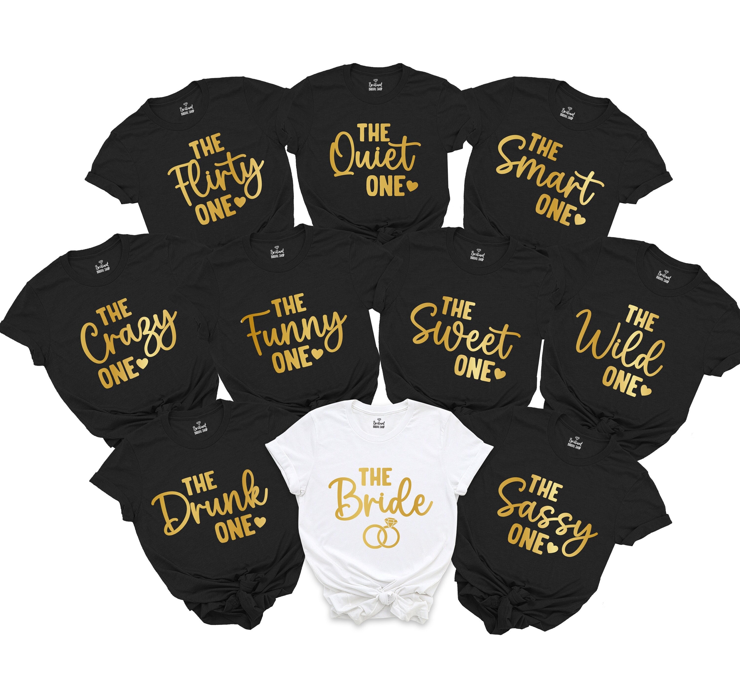 Womens The One & Only Bride Shirt Funny Matching Bachelorette Party Womens The One & Only Bride Shirt Funny Matching Bachelorette Party