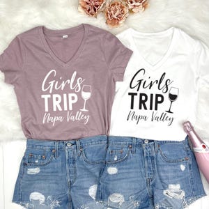 Girls Trip Shirts, Palm Springs Girls Trip tshirt, Girls Trip, Girls Trip Gifts, Palm Tree, Bachelorette, Girls Vacation, Custom location image 4