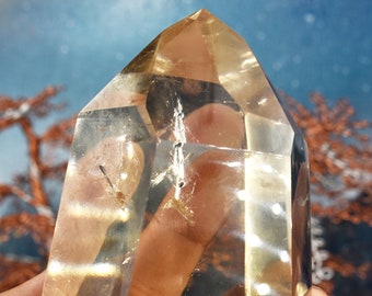 Polished Natural Citrine Crystal Point