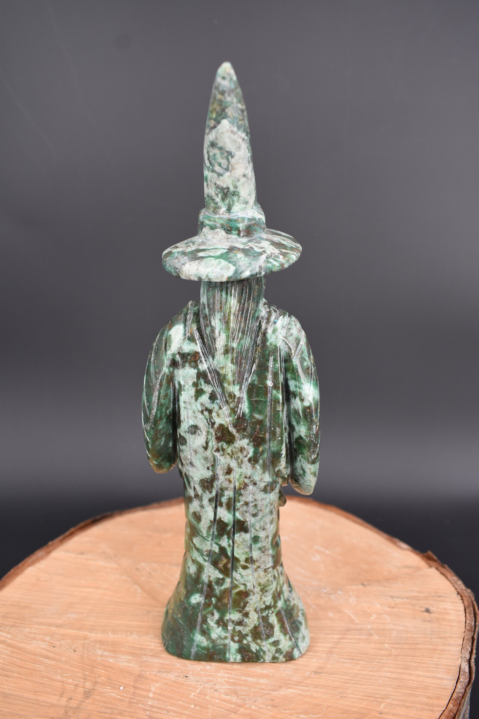 Handcarved Merlin wizard statue Etsy