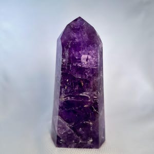 Amethyst Tower | Natural Amethyst Crystal Point | Raw Amethyst Generator | Healing Crystal | Crown Chakra Stone | Meditation Decor