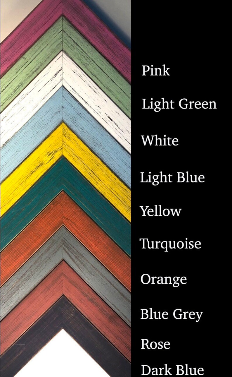 Barn Wood Colors Picture Frame Wide Rustic Solid Wood Etsy