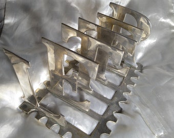 Desk Top Organiser - Vintage Silver Plated Letter Rack - Retro Office MCM Decor - Post Holder Distinctive Novelty Item Made in England