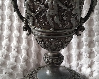 Dionysus Chalice neoclassical ornamental french pewter chalice  Fertility cup