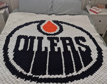 Edmonton Oilers Twin/Queen Size Crochet Pattern
