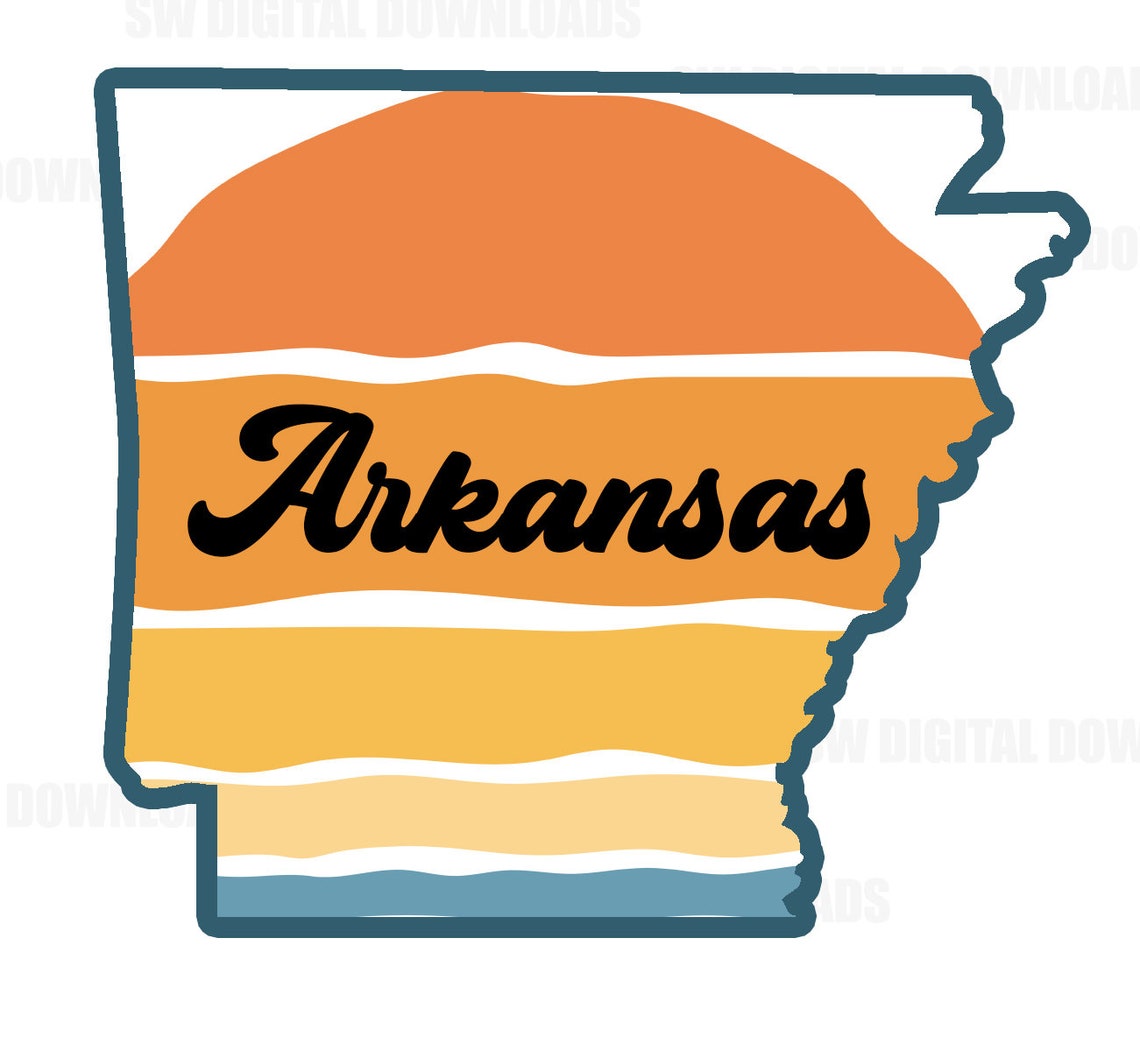 Arkansas State Retro PNG Arkansas Clip Art Retro PNG - Etsy