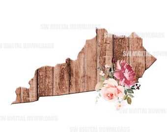 Kentucky State Floral PNG, Kentucky Clip Art, Floral PNG, Sublimation Clipart, State Pride