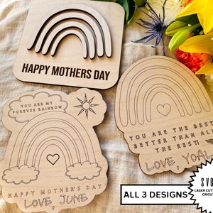 Kit verniciatura per la festa della mamma. Kit di vernice arcobaleno, artigianato per bambini per la festa della mamma, meglio del resto