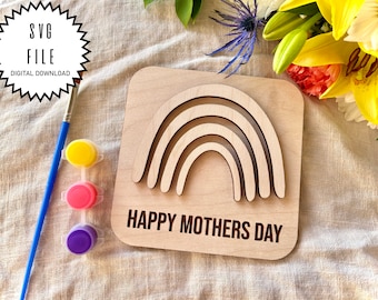 Mothers Day Paint Kit. Rainbow Paint Kit, Kids Craft for Mothers Day, Mothers Day Gift