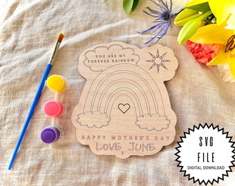 Mothers Day Paint Kit. Rainbow Paint Kit, Kids Craft for Mothers Day, Forever Rainbow