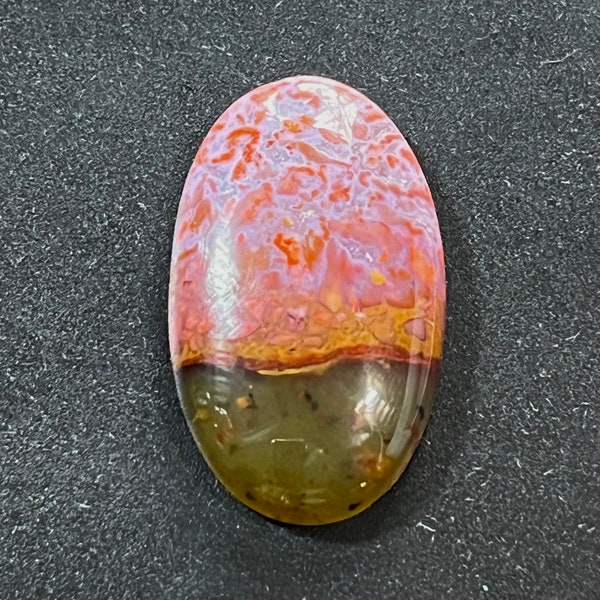 Confetti jasper cabochon 21 x 36 x 6mm