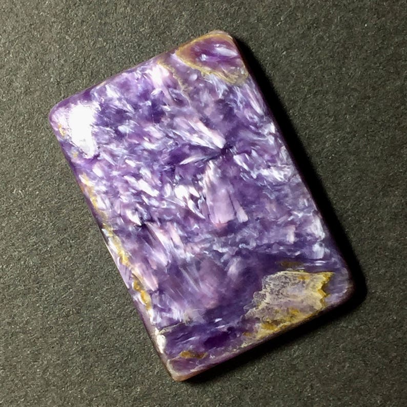 Charoite rectangular Cabochon 20x28x5mm