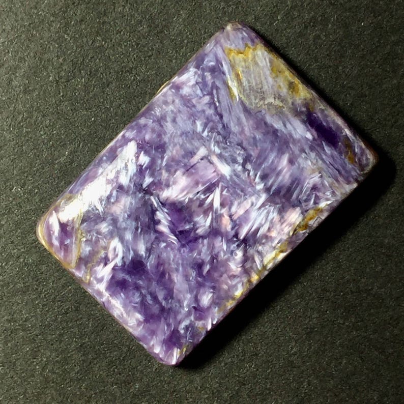 Charoite rectangular Cabochon 20x28x5mm