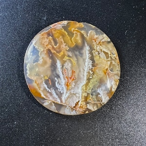 Graveyard pointe Plume Agate Cabochon big beauty 36 mm round by 6mm