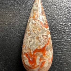Koprolit lång droppformad cabochon… 15,5 x 40 x 5,5 mm