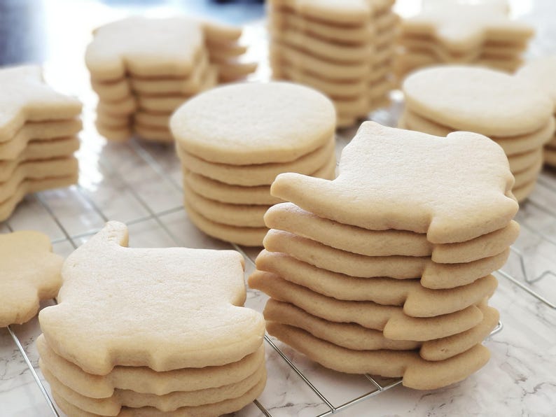Undecorated Sugar Cookies 1 Dozen Etsy