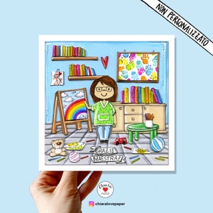 Dankeskarte für Kindergärtnerin und/oder Kindergärtnerin