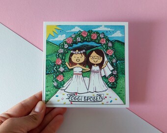 LGBT wedding greeting card