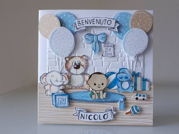 Biglietto Auguri Personalizzato Per Battesimo O Compleanno Per Etsy