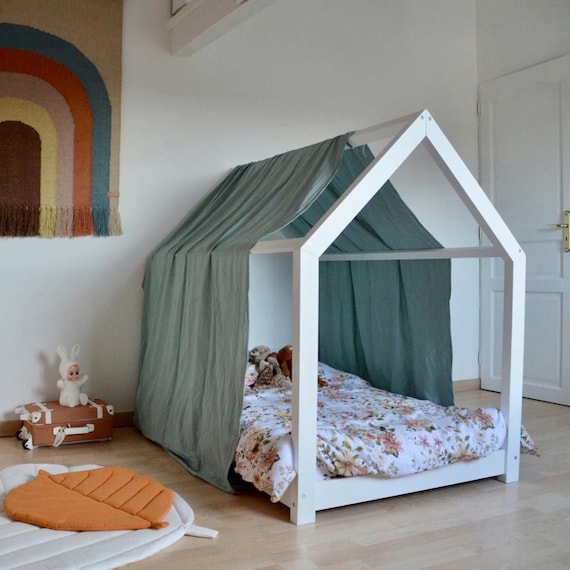 Toile de lit cabane –