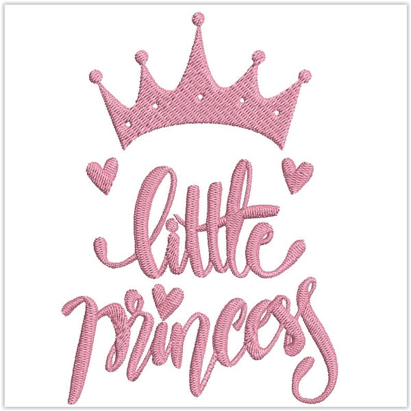 Little Princess/Princess embroidery/embroidery design/machine embroidery/digital pattern/Birthday embroidery/baby embroidery/digital design