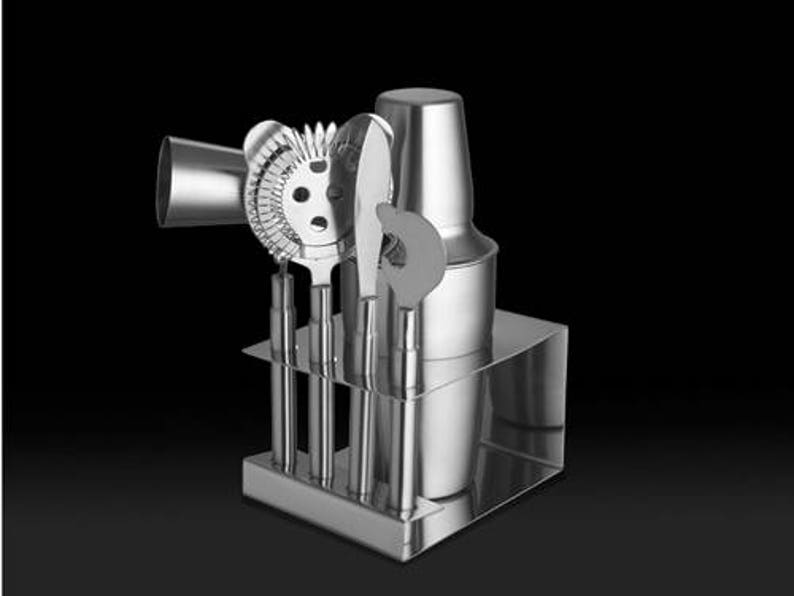 Contemporary Bar Tools Setelegant Bar Tools Setbar Whisky Etsy