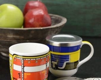 Auto Rikshaw Coffee Mugs,Host Hostess Gifts,Holiday gifts,Coffee & Tea Mugs,Coffee for two,Porcelain Mug