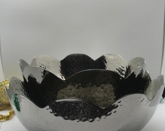 Scallop Fruit Bowls SET of 2,Chip n Dip Set,Centerpiece Bowls,Host Hostess Gifts,Salad Bowl, Holiday Table